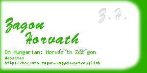 zagon horvath business card